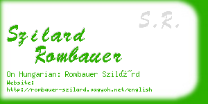 szilard rombauer business card